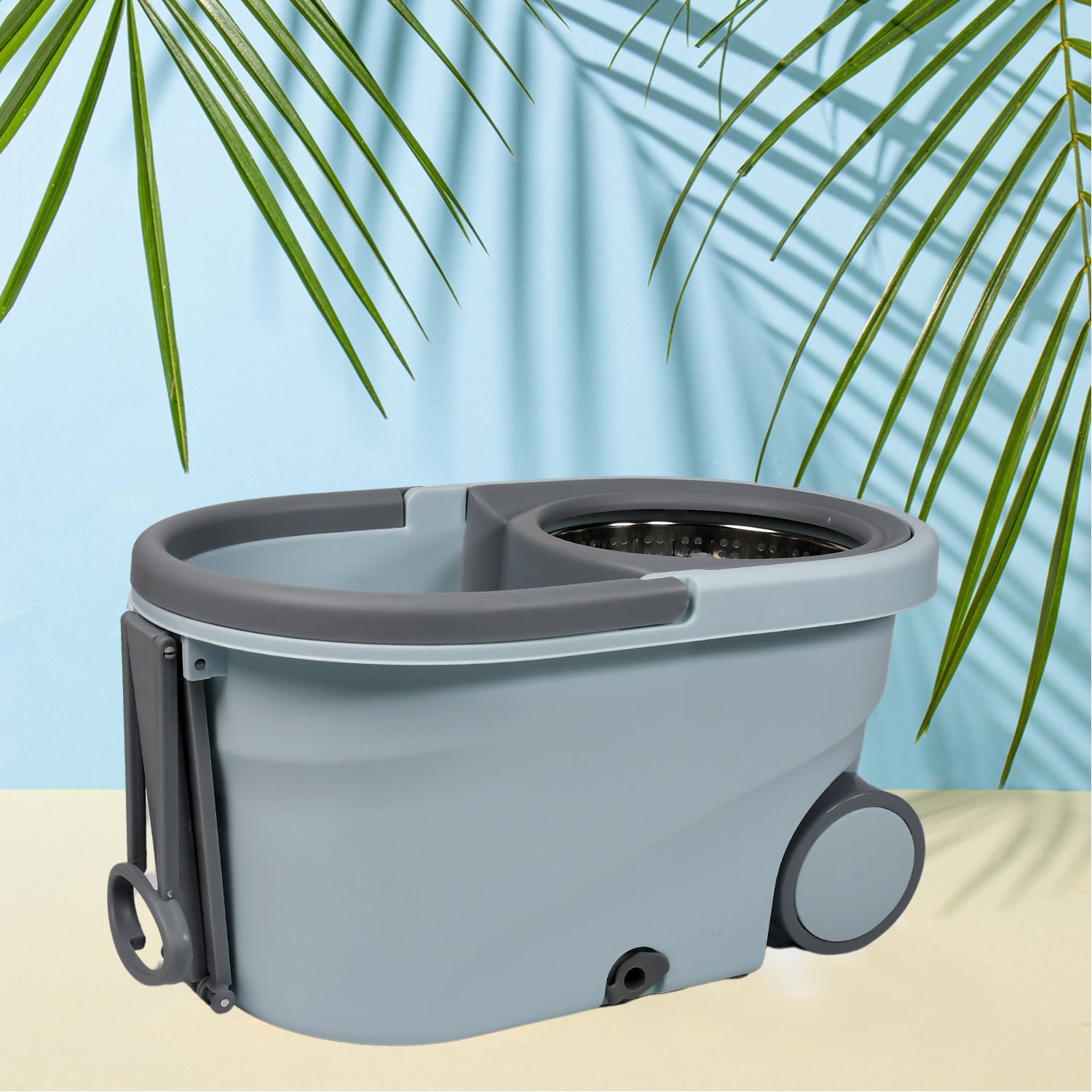 1184 Quick Spin Mop With Steel Spin, Bucket Floor Cleaning, Easy Wheels & Big Bucket, Floor Cleaning Mop with Bucket DeoDap 1184 Quick Spin Mop With Steel Spin, Bucket Floor Cleaning, Easy Wheels & Big Bucket, Floor Cleaning Mop with Bucket DeoDap